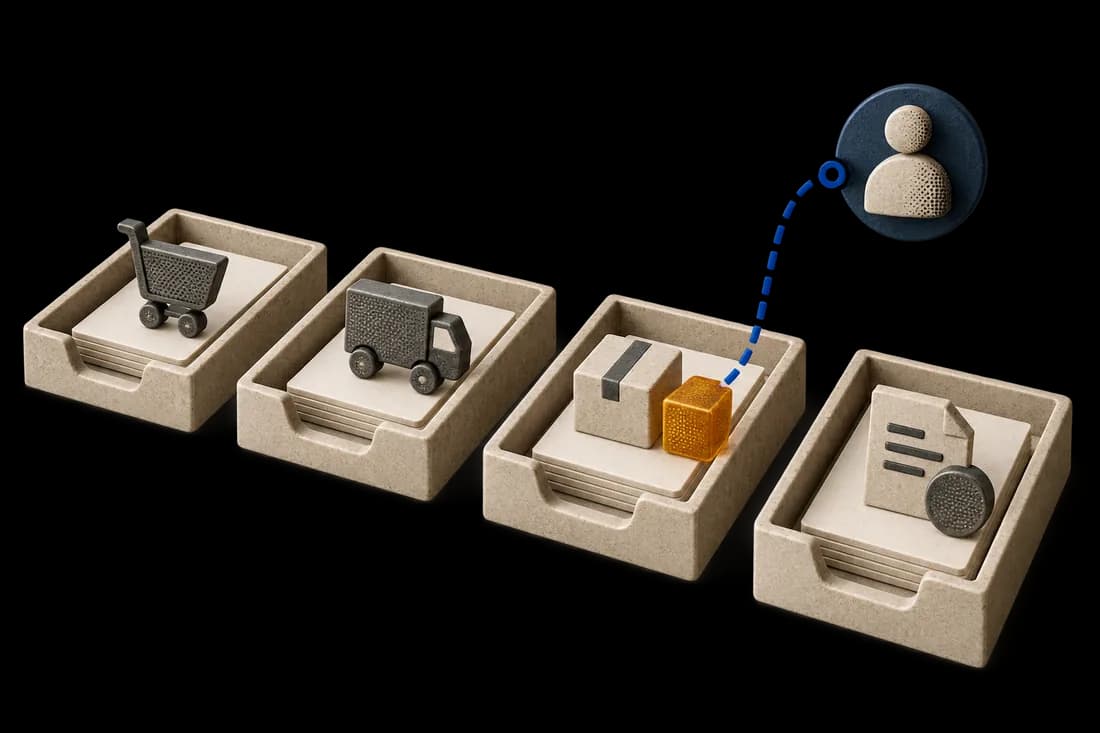 Order, delivery, acceptance and invoice records with one discrepancy