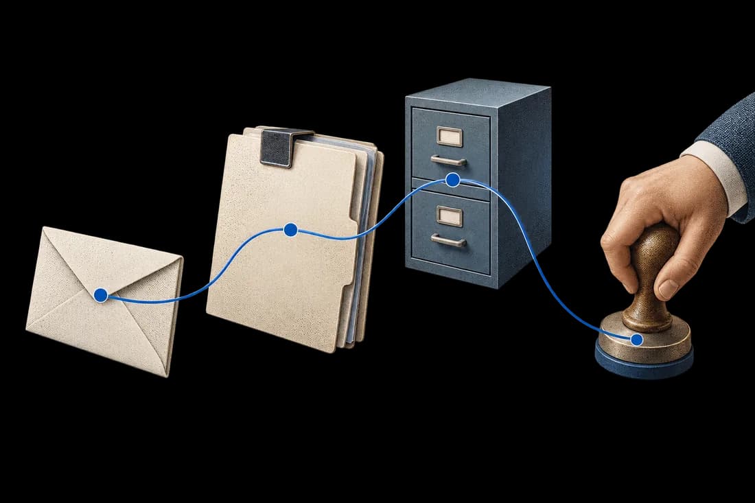 Email, documents and existing systems connected to a human review